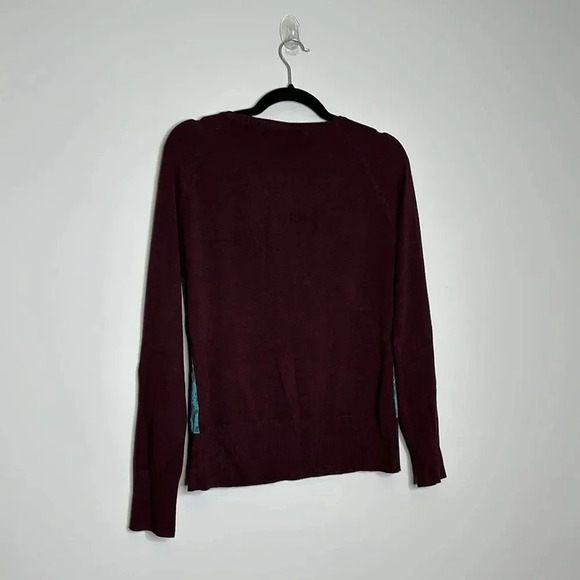 Ladies Leopard Turquoise/Brown Cardigan w/Jeweled Neckline Sz M Excellent Cond - Picture 7 of 7